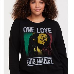 Torrid Bob Marley One Love Pullover Sweatshirt